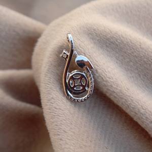 925 argent Solitaire petit pendentif cadeau d'anniversaire léger avec fleur Design Moissanite pendentifs et breloques pour petite amie - Product Image 4