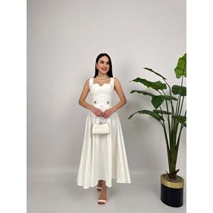 Vestido Midi Lila Elegante para Mujer missJANELL, Diseño con Cinturón y Botones al Frente, Confeccionado con Tela Premium de Poliéster y Elastano - Product Image 2