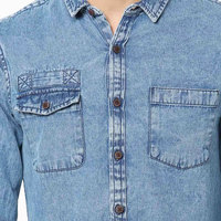 Envío Gratis Camisa Vaquera Estilo Hip Hop 100% Algodón Transpirable Ropa Urbana para Hombre Servicio OEM/ODM Personalizable