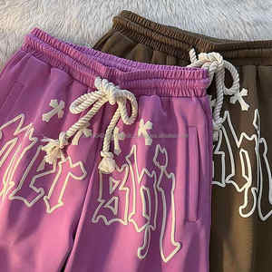 Customize Streetwear <b>Shorts</b> High Quality French Terry <b>Fleece</b> 100% <b>Fleece</b> <b>Shorts</b> with Puff Printing & Stylish Drawstring - Product Image 5