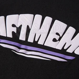 เสื้อยืดผ้าฝ้าย100% พิมพ์ลายพัฟแขนสั้นสำหรับผู้ชาย - Product Image 4