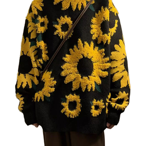 New Wholesale Custom 100% Cotton Knit <b>Men's</b> Winter Solid Warm V Neck <b>Cardigan</b> Button-Up <b>Oversize</b> Breathable Sweater - Product Image 1