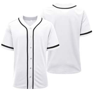 Conjunto de Camiseta de Béisbol Personalizada con Logotipo, 100% Poliéster, Transpirable, con Botones Estriados y Estilo Sublimado - Product Image 4