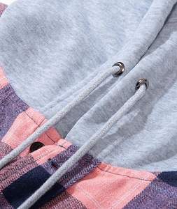 Nouvelle arrivée 2026, chemise à carreaux en flanelle à manches longues et à capuche pour homme, vente en gros, pour toutes les saisons, chemises à capuche pour homme, chemise homme ODM/ODM de BD - Product Image 4