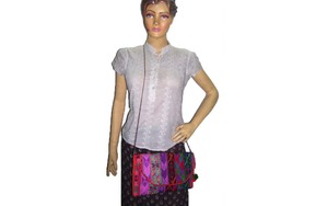 Banjara, bolso de mano con cierre de cremallera de gran capacidad para mujer, bolso de mensajero bordado tradicional único de estilo bohemio étnico - Product Image 3