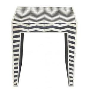 Faiza Craft-Tabouret d'appoint en bois avec incrustation d'os pour chambre à coucher, pour hôtels et ateliers - Product Image 3