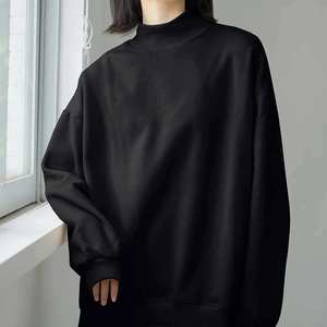 Premium Quality <b>Mock</b> <b>Neck</b> Casual Fleece <b>Top</b> OEM Service 100% Cotton Breathable Quick Dry Eco-Friendly Winter Pullover Front Logo - Product Image 6