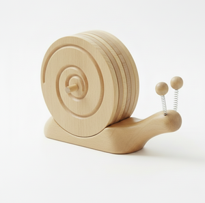 Handcrafted Wooden Snail Shape Coaster Natural Solid Wood Tea <b>Coffee</b> Table Drink Mat - Product Image 6