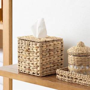 ร้อนขายธรรมชาติที่ทําด้วยมือคุณภาพสูงผักตบชวากล่องกระดาษทิชชูสี่เหลี่ยมสําหรับตกแต่งบ้าน,ผู้ถือทิชชู่ทอมือ motifeur - Product Image 6