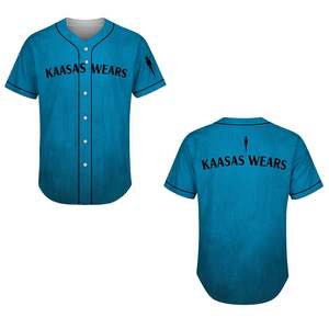 เสื้อเบสบอลซอฟต์บอลผู้ชายสั่งทำขายส่ง พิมพ์ลายได้ นุ่ม สบาย 100% โพลีเอสเตอร์ คอวี แห้งเร็ว ระบายอากาศได้ดี สำหรับเล่นกีฬา - Product Image 6