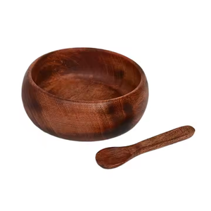 Tazón de sopa de madera redondeada gratis, lo mejor para el hogar, hoteles y restaurantes, diseño de decoración, tazón de madera de glowin fashion - Product Image 5