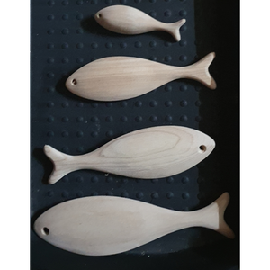 ปลาไม้ขัดปลาไม้ธรรมชาติสำหรับระบายสีหรืองานฝีมือตกแต่งบ้าน - Product Image 1