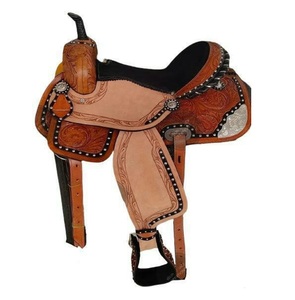 Maizan MZ-WS-004 Ensemble de sellerie de course western haut de gamme de qualité supérieure pour chevaux robustes, style indien, teinture à tambour, vente en gros - Product Image 1