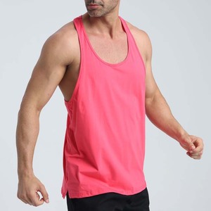 OEM Logo Personnalisé Haute Qualité 95% Coton 5% Spandex Hommes Entraînement Stringer Musculation Singlet Fitness Gym Hommes Débardeurs - Product Image 1