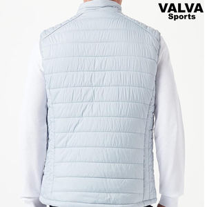 <b>Men's</b> Casual Canvas <b>Fleece</b> Golf <b>Vest</b> Winter Outdoor Puffer Jacket with Sleeveless Design for Hiking and Sports - Product Image 3