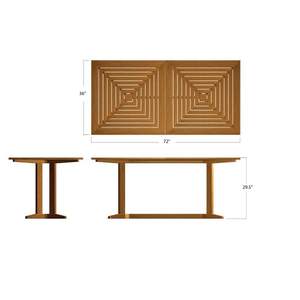 Ensemble de salle à manger en teck pour chaise 10 avec bois de teck - Product Image 3