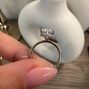 Anillo de Bodas de diseñador de lujo para mujer, compromiso de mujer, joyería fina nupcial, regalo, corte ovalado, Diamante cultivado en laboratorio - Product Image 2