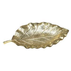 Plateau feuille d'or de luxe Plateau et plateau de service aux fruits Cookie Toffee Plateaux décoratifs artisanaux en aluminium Prix de gros - Product Image 1