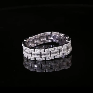 Bracelet à maillons cubains en argent sterling 925 pour hommes, 16mm VVS Moissanite - Product Image 3