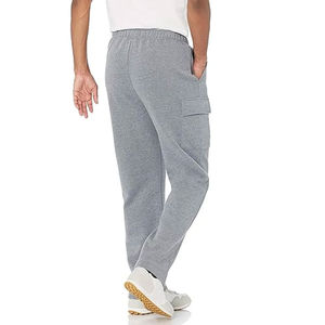 Pantalons pour hommes délavés Pantalons de survêtement en molleton cargo doux avec dos brossé Pantalons chauds Joggers décontractés avec poches cargo à bas prix - Product Image 2