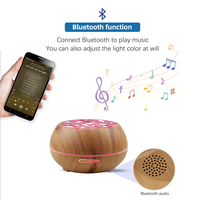 Pour Bluetooth 7 couleurs lumière LED Design en bois diffuseur d'huile d'arôme à ultrasons pour Spa pour une utilisation à domicile Spa