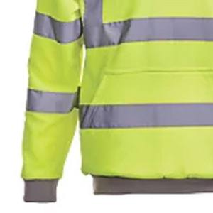 Sweat-shirt de travail à capuche haute visibilité jaune fluo avec bandes réfléchissantes pour travaux de construction et de voirie - Product Image 6