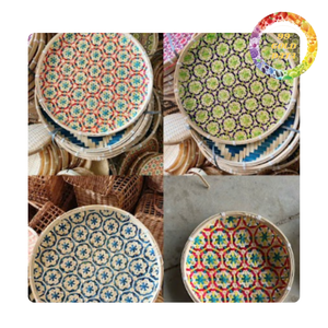 Assiette suspendue en jonc de mer naturel | Pour la décoration de la maison et l'idée de cadeau mignon | Origine Viet Nam - Product Image 3