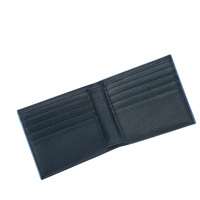 Dompet Lipat Pria Eksklusif Kulit Asli RFID Slim Compact dengan Penutup Ritsleting, Lapisan PU, Desain Klasik Poliester