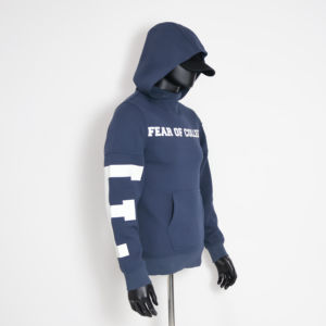 Sudadera con Capucha Extra Grande, Gruesa, Estampada con Letras y Logotipo Grande, Estilo Urbano, Personalizada, para Hombre - Product Image 3