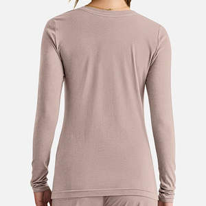 Chemises de travail respirantes à manches longues en tricot 100% coton extensible, sous-vêtements pour l'hôpital - Product Image 3