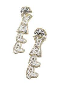 Pendientes Colgantes con Bordado, Joyería Clásica de Perlas de Semilla Inspirada en la India para Mujeres, Niñas y Novias - Product Image 4