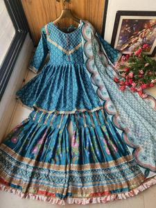 ชุดเดรสผ้าไหมเนื้อนุ่มคุณภาพดี ลายพิมพ์สวยงาม พร้อมผ้าไหมเนื้อนุ่มสำหรับชุดชารารา ชุดออกแบบสำหรับงานปาร์ตี้ - Product Image 6