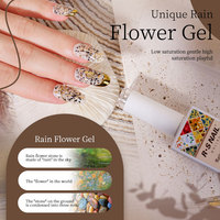 R S ongles OEM UV Gel 15ml pluie fleur Gel vernis UV Gel vernis à ongles Transparent personnalisé Logo vernis à ongles beauté mode