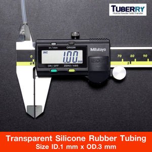 Tube en caoutchouc de silicone transparent de haute qualité TUFTQSR601X3 taille ID.1 mm x OD.3 mm OEM Thaïlande usine ménage - Product Image 5