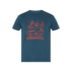 Camiseta gráfica informal para hombre, Camiseta con estampado de puesta de sol de montaña, ropa de calle coreana, Camisa de algodón de estilo para veranos - Product Image 1