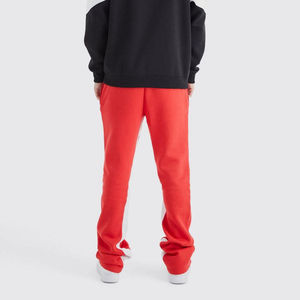 Pantalons de jogging évasés en molleton pour hommes, lavage à l'acide, streetwear, polyester/coton, jambes larges, style décontracté, 2026 - Product Image 2