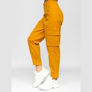 Pantalones Cargo de Cintura Baja y Pierna Ancha para Mujer, Talla Grande, 100% Algodón, Ecológicos y Transpirables, Diseño Moderno para Verano - Product Image 2