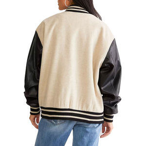 Chaquetas Varsity para Mujer, Servicio OEM, Chaquetas Varsity Cortas de Satén, Chaquetas Varsity de Alta Calidad, Transpirables y de Moda - Product Image 2