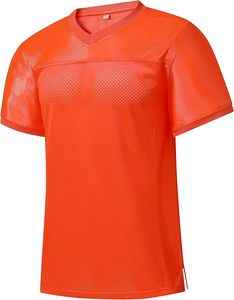 Maillot d'entraînement de football orange personnalisé, respirant, en maille, léger, vêtements de sport pour équipe athlétique - Product Image 1
