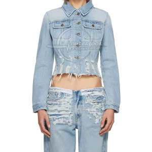 Veste en jean à vendre en ligne Vestes en jean de qualité supérieure, légères et de service OEM pour femmes Vêtements décontractés pour femmes - Product Image 2