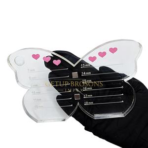 Última Novedad: Placa Magnética de Acrílico Blanco Sostenible Personalizada con Diseño de Mariposa para Pinzas de Extensión de Pestañas. Placas Personalizadas Disponibles. - Product Image 1