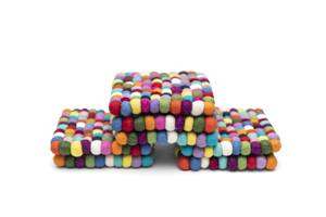 Sous-verres en feutre à motif coloré de Style classique Sous-verres décoratifs pour la maison en laine pour tapis et tampons de Table de cuisine - Product Image 4