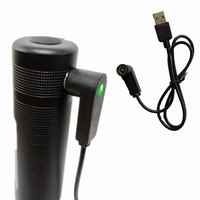Alimenté par 18650 batterie au lithium 350 lumens Zoomable étanche rechargeable lampe torche LED avec câble de charge magnétique USB