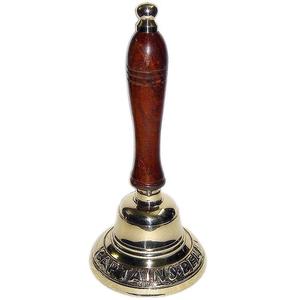 Campana de mano de latón náutico de nuevo diseño con mango de madera, campana colgante de pared, campana de escritorio, artículo decorativo para el hogar de alta calidad, superventas - Product Image 3