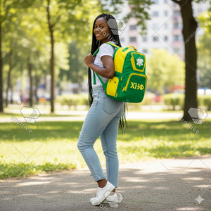 Sac à dos de qualité supérieure Chi Eta Phi, prêt à être expédié, dernier sac de sororité pour le campus, sac de voyage et de sport - Product Image 3