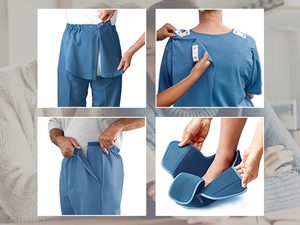 Ropa adaptable para niños discapacitados Camisa de recuperación postquirúrgica para adultos con hombros y broche lateral Acceso abierto Camisas de puerto de quimio - Product Image 5