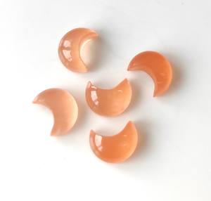 หินควอตซ์ธรรมชาติรูปพระจันทร์เสี้ยว8มม.-30มม. พลอยทรงครึ่งวงกลมแบบแบนราบแบบหลวมในราคาขายส่งสำหรับการทำเครื่องประดับ - Product Image 4