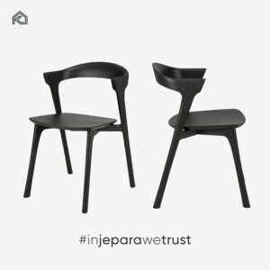 Modern <b>Black</b> Teak Dining <b>Chair</b> Solid Wood for Hotel Restaurant Outdoor Home Furniture - Product Image 4