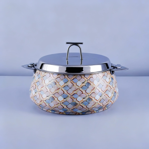 Olla Caliente Aislada de Acero Inoxidable, Cazuela con Diseño Floral, Tazón para Servir, Cocina, Comedor, Hotel, Restaurante, Mejor Precio Bajo, 26CM - Product Image 1