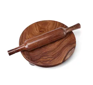 Wooden Chakla Belan Rolling Pin (Sheesham Wood) by adiba home decor